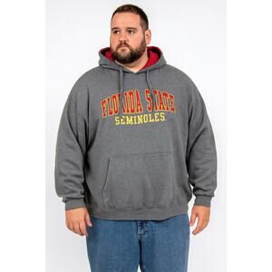 Florida State Seminoles Hoodie Men’s 2XL Gray Maroon FSU College Sweatshirt OVB